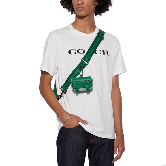 Coach Micro Track Key Fob In Signature Jacquard - Picture 4 of 4